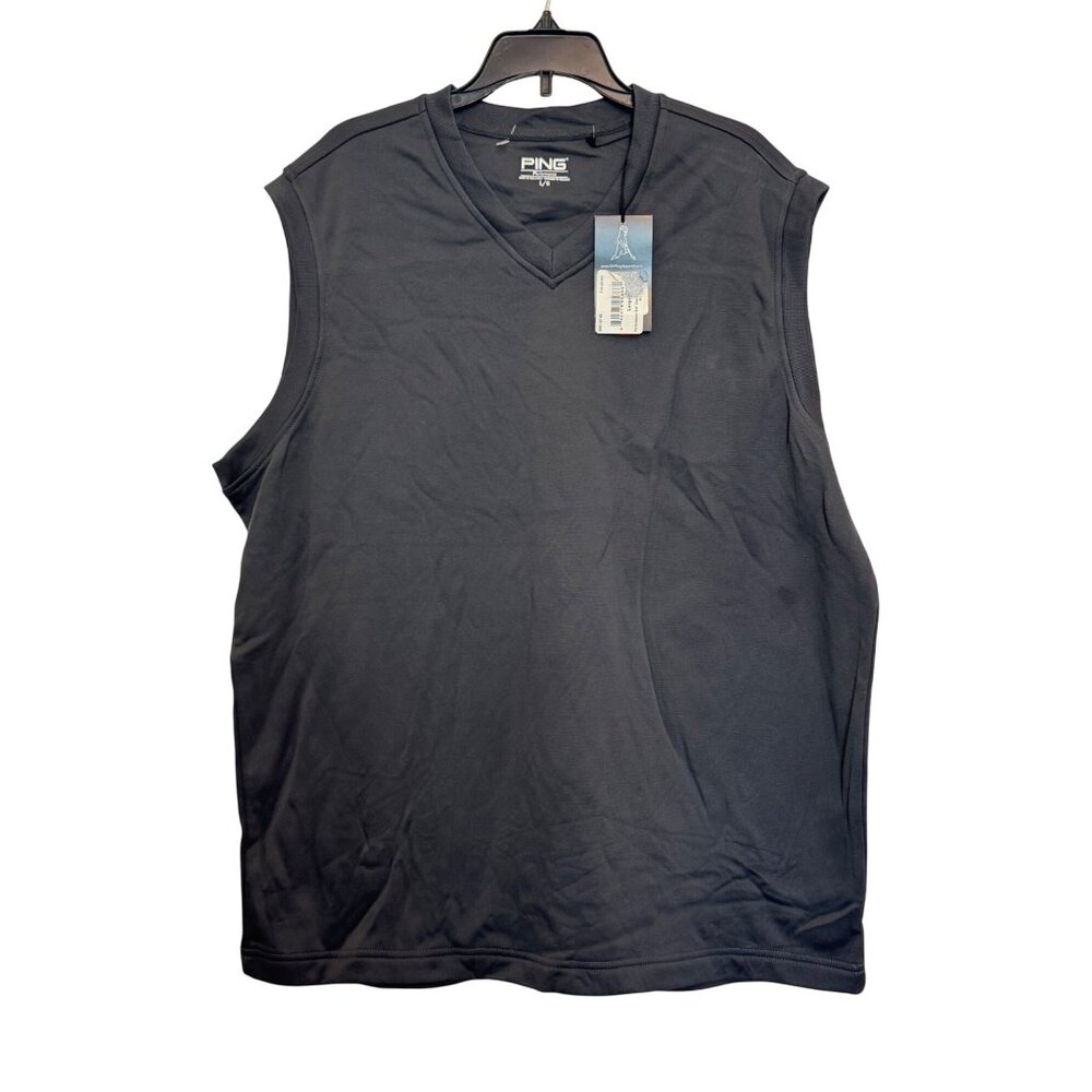 Ping Performance Mens Knit Golf Vest Large Black